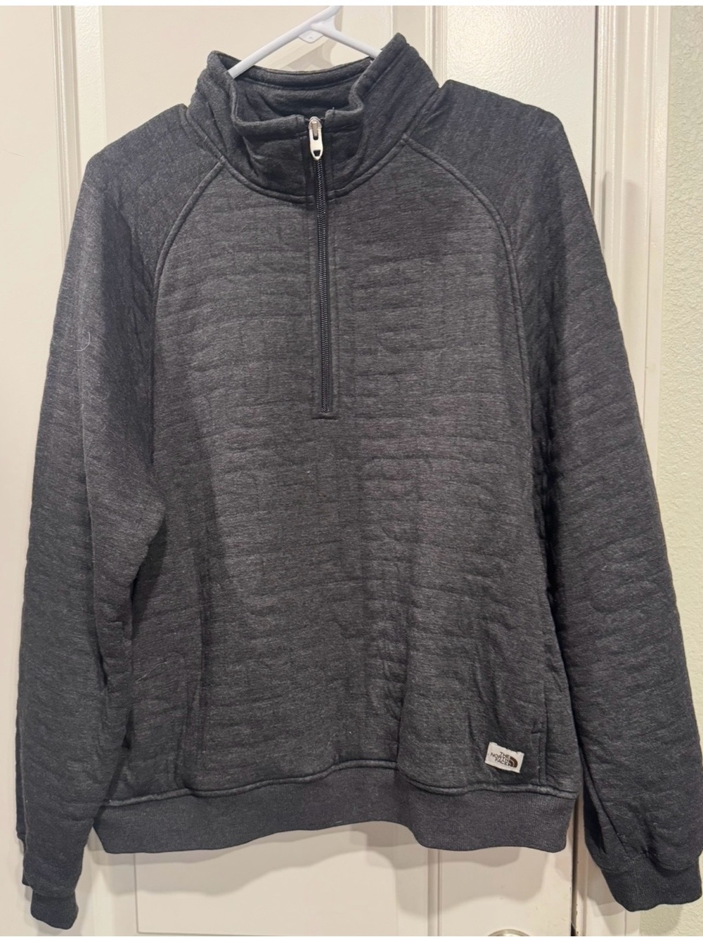 The North Face women’s  Dark Gray Quarter-Zip Pullover Sweater